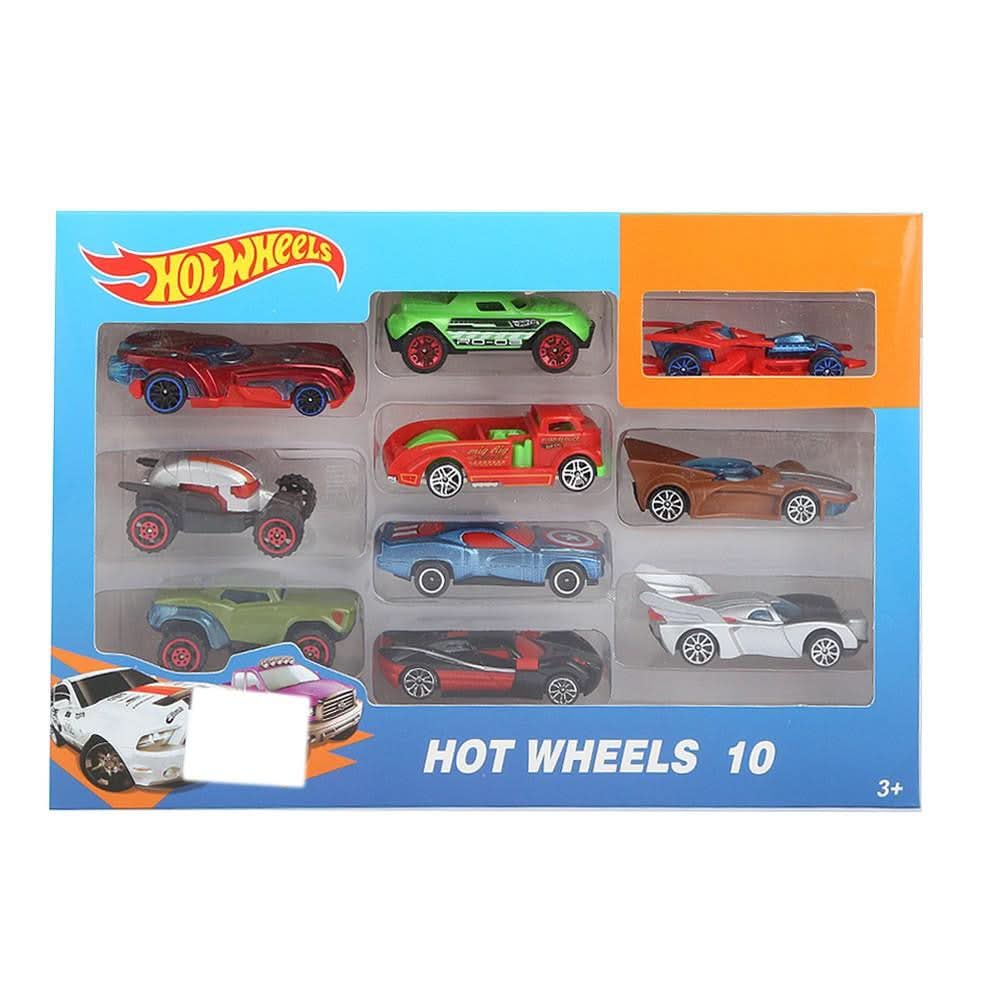 Hot Wheel Cars 10 Pcs - Multi - test-store-for-chase-value