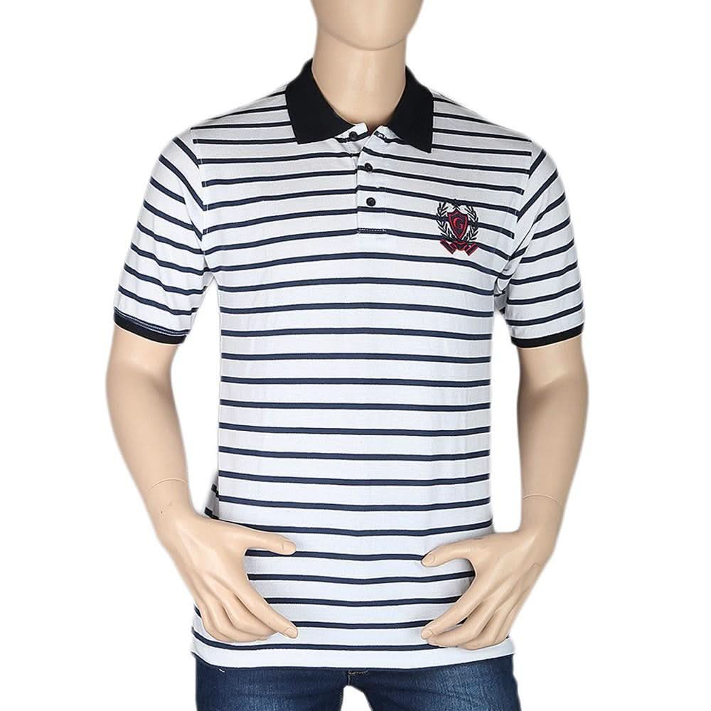 Men's Half Sleeves Polo T-Shirt - White - test-store-for-chase-value