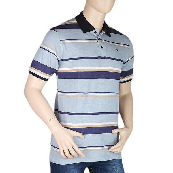 Men's Half Sleeves Polo T-Shirt - Blue - test-store-for-chase-value