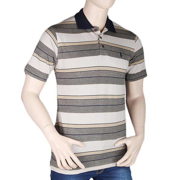 Men's Half Sleeves Polo T-Shirt - Beige - test-store-for-chase-value