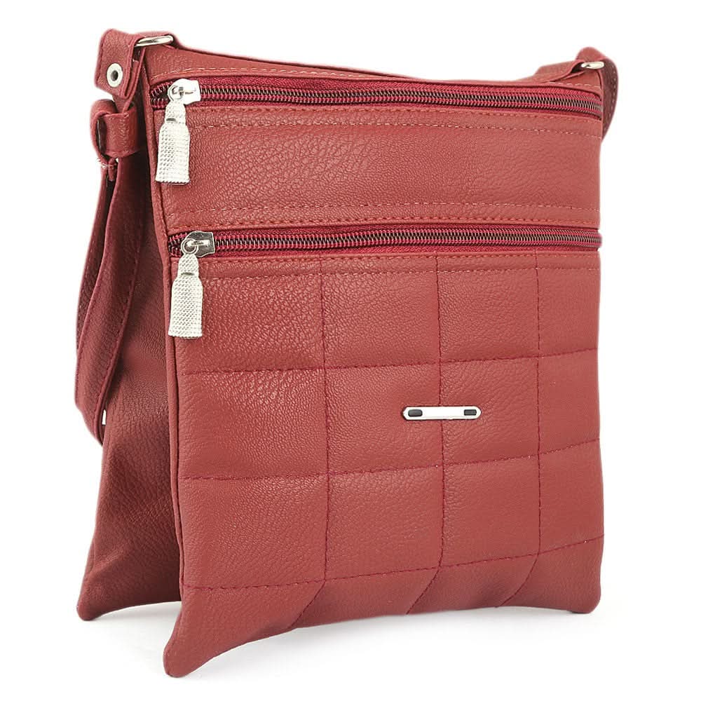 Women's Shoulder Bag (7532) - Maroon - test-store-for-chase-value