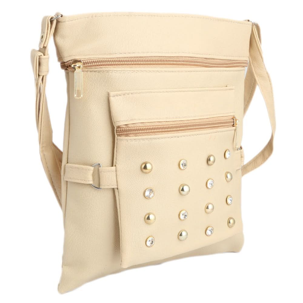 Women's Shoulder Bag (7555) - Beige - test-store-for-chase-value