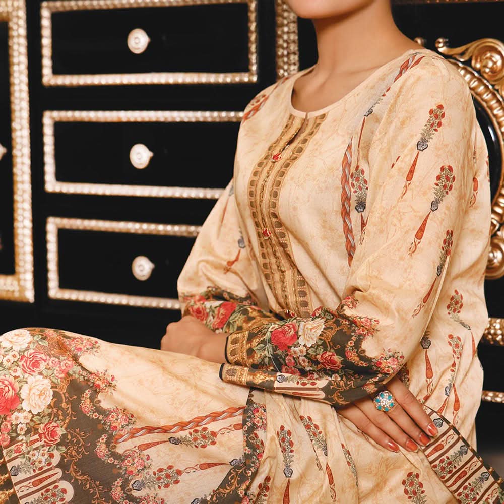 VS MISRI Digital Printed Lawn 3 Pcs Un-Stitched Suit - 19-A, Women, 3Pcs Shalwar Suit, VS Textiles, Chase Value