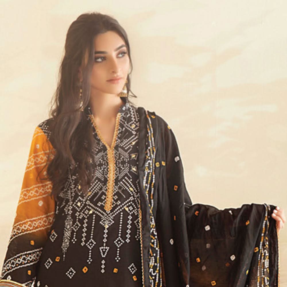 Monsoon Printed Lawn 3 Pcs Un-Stitched Suit Vol 3 - 1-A, Women, 3Pcs Shalwar Suit, Al-Zohaib Textiles, Chase Value