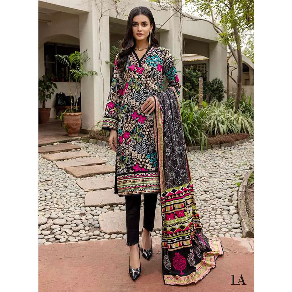 Anum Printed Lawn Unstitiched 3Pcs Suit V1 - A-1, Women, 3Pcs Shalwar Suit, Al-Zohaib Textiles, Chase Value