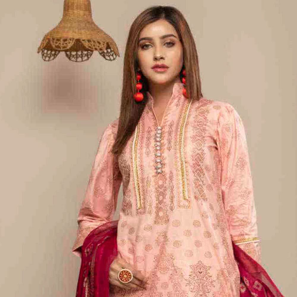 AL Zohaib Monsoon Cotton Gold Print unstitched 3pc Suit, Women, 3Pcs Shalwar Suit, Al-Zohaib Textiles, Chase Value