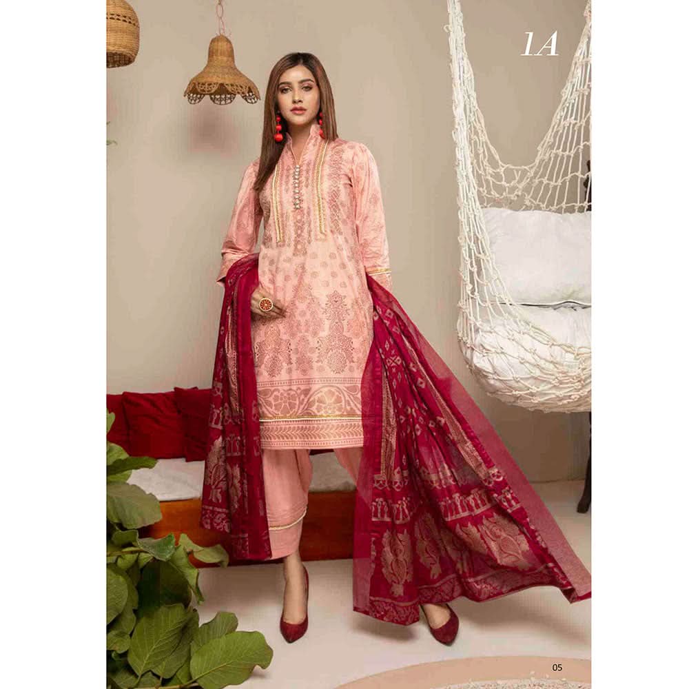 AL Zohaib Monsoon Cotton Gold Print unstitched 3pc Suit, Women, 3Pcs Shalwar Suit, Al-Zohaib Textiles, Chase Value