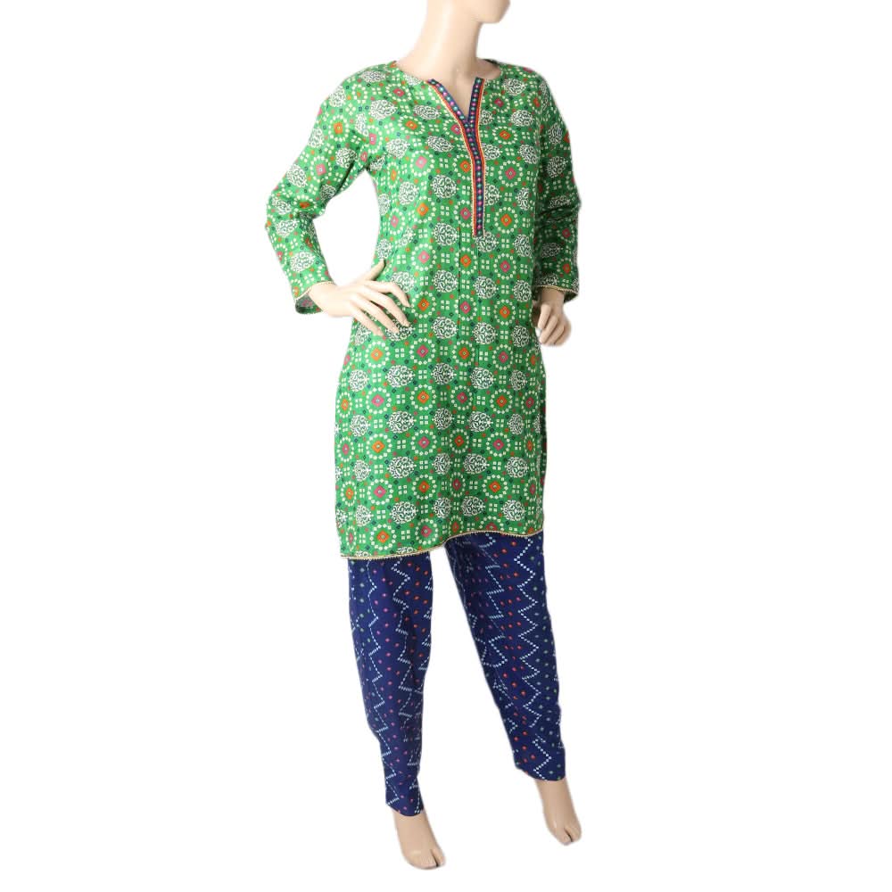 Mahnoor Printed Cotton 2 Pcs Un-Stitched Suit - 1 A, Women, 2Pcs Shalwar Suit, United Textiles, Chase Value