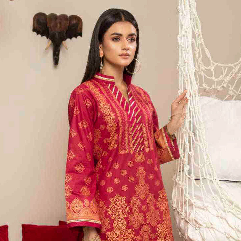 AL Zohaib Monsoon Cotton Gold Print unstitched 3pc Suit, Women, 3Pcs Shalwar Suit, Al-Zohaib Textiles, Chase Value