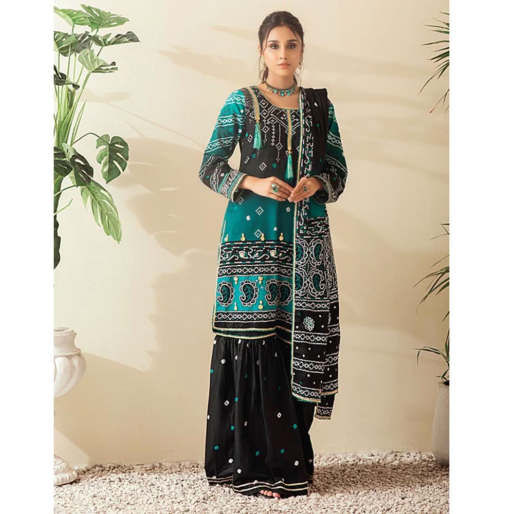 Monsoon Printed Lawn 3 Pcs Un-Stitched Suit Vol 3 - 1-B, Women, 3Pcs Shalwar Suit, Al-Zohaib Textiles, Chase Value