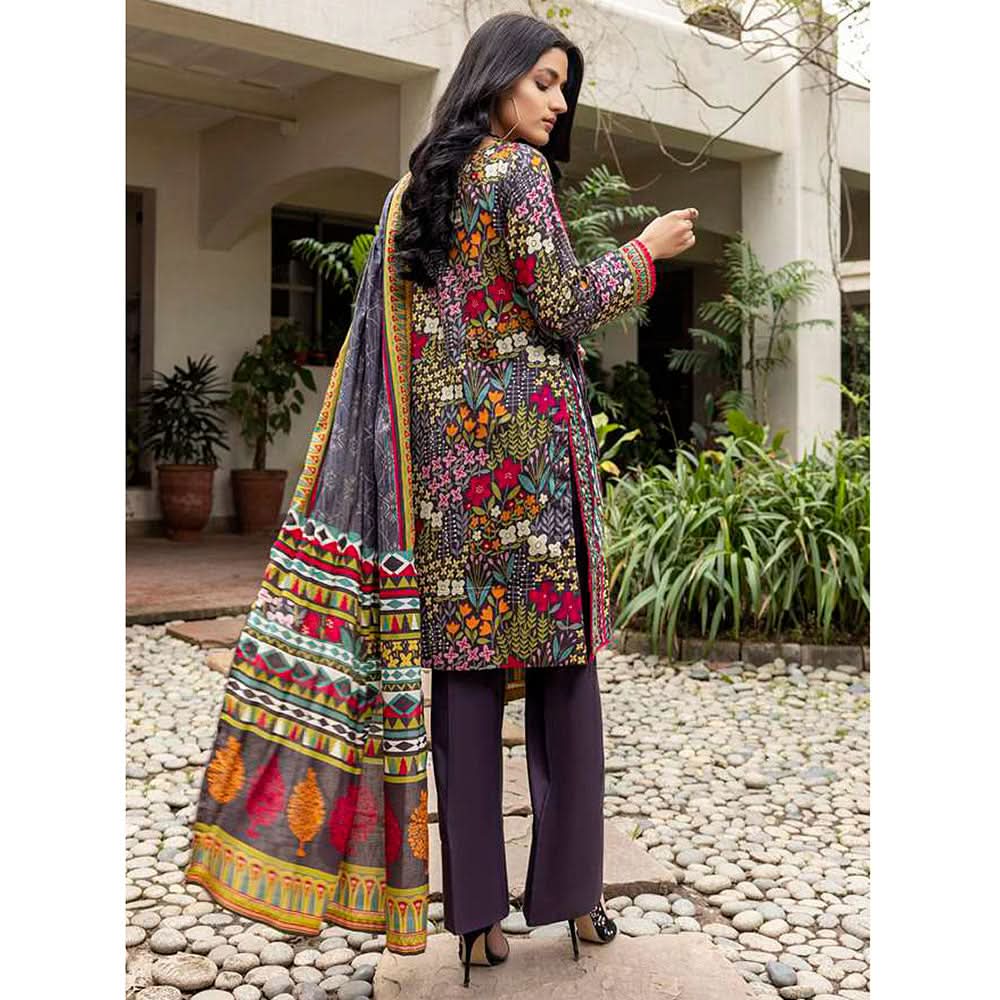 Anum Printed Lawn Unstitiched 3Pcs Suit V1 - C-1, Women, 3Pcs Shalwar Suit, Al-Zohaib Textiles, Chase Value