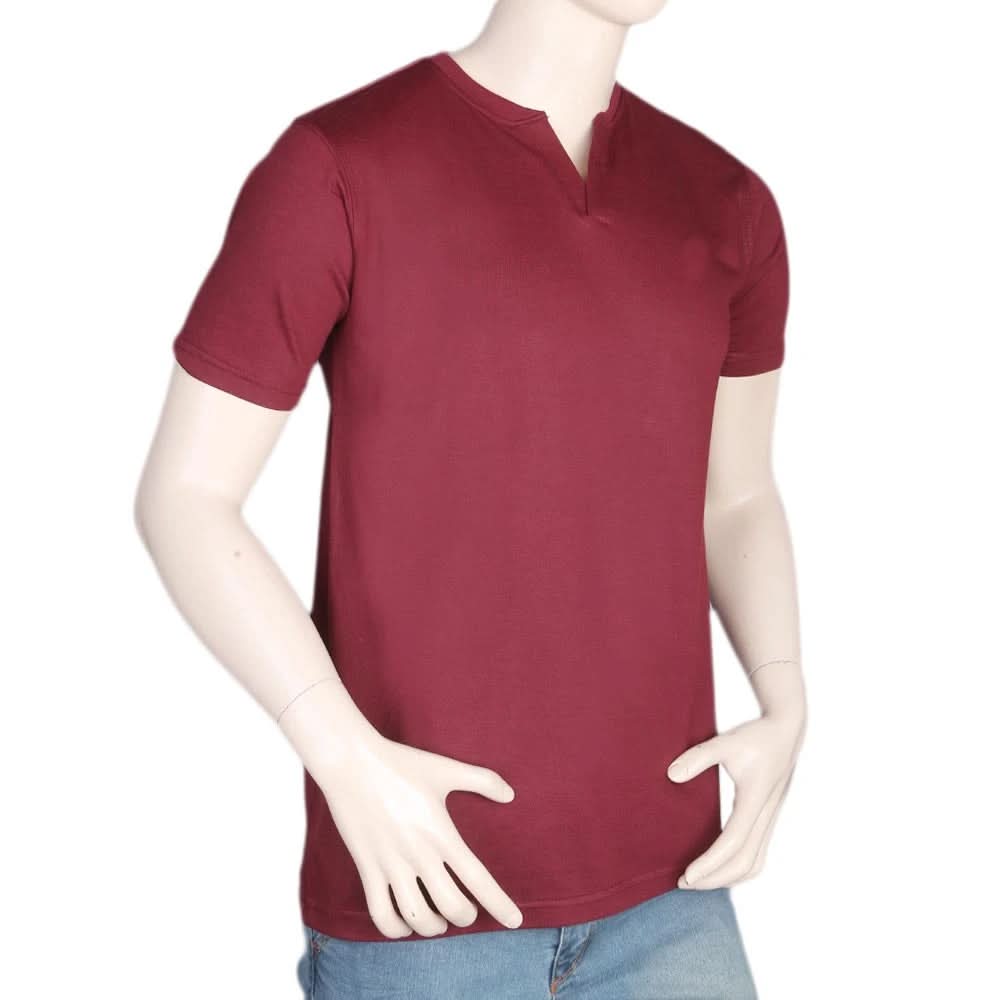 Men's Half Sleeves T-Shirt - Maroon, Men, T-Shirts And Polos, Chase Value, Chase Value