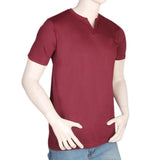 Men's Half Sleeves T-Shirt - Maroon, Men, T-Shirts And Polos, Chase Value, Chase Value