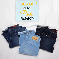 Men's Denim Jeans Pack Of 3 - Multi, Men, Casual Pants And Jeans, Chase Value, Chase Value