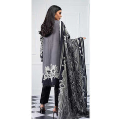 Salina Black & White Printed Lawn 3 Piece Un-Stitched Suit - 01, Women, 3Pcs Shalwar Suit, Regalia Textiles, Chase Value