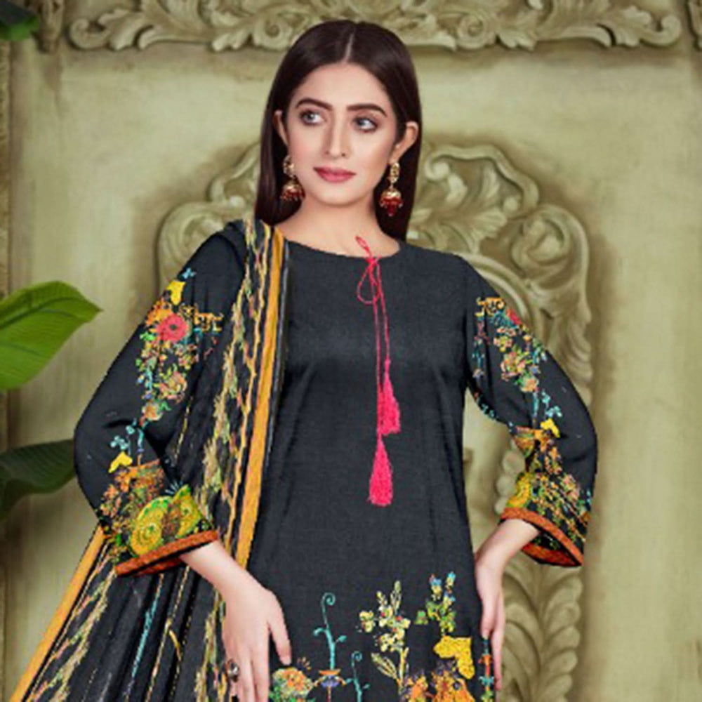Tehzeeb Digital Printed Lawn 3 Pcs Un-Stitched Suit - 1, Women, 3Pcs Shalwar Suit, Ulfat Textile, Chase Value