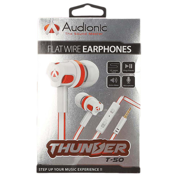 Audionic Thunder Handsfree (T-50) - Red, Home & Lifestyle, Hand Free / Head Phones, Chase Value, Chase Value