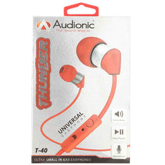 Audionic Thunder Handsfree (T-40) - Red, Home & Lifestyle, Hand Free / Head Phones, Chase Value, Chase Value