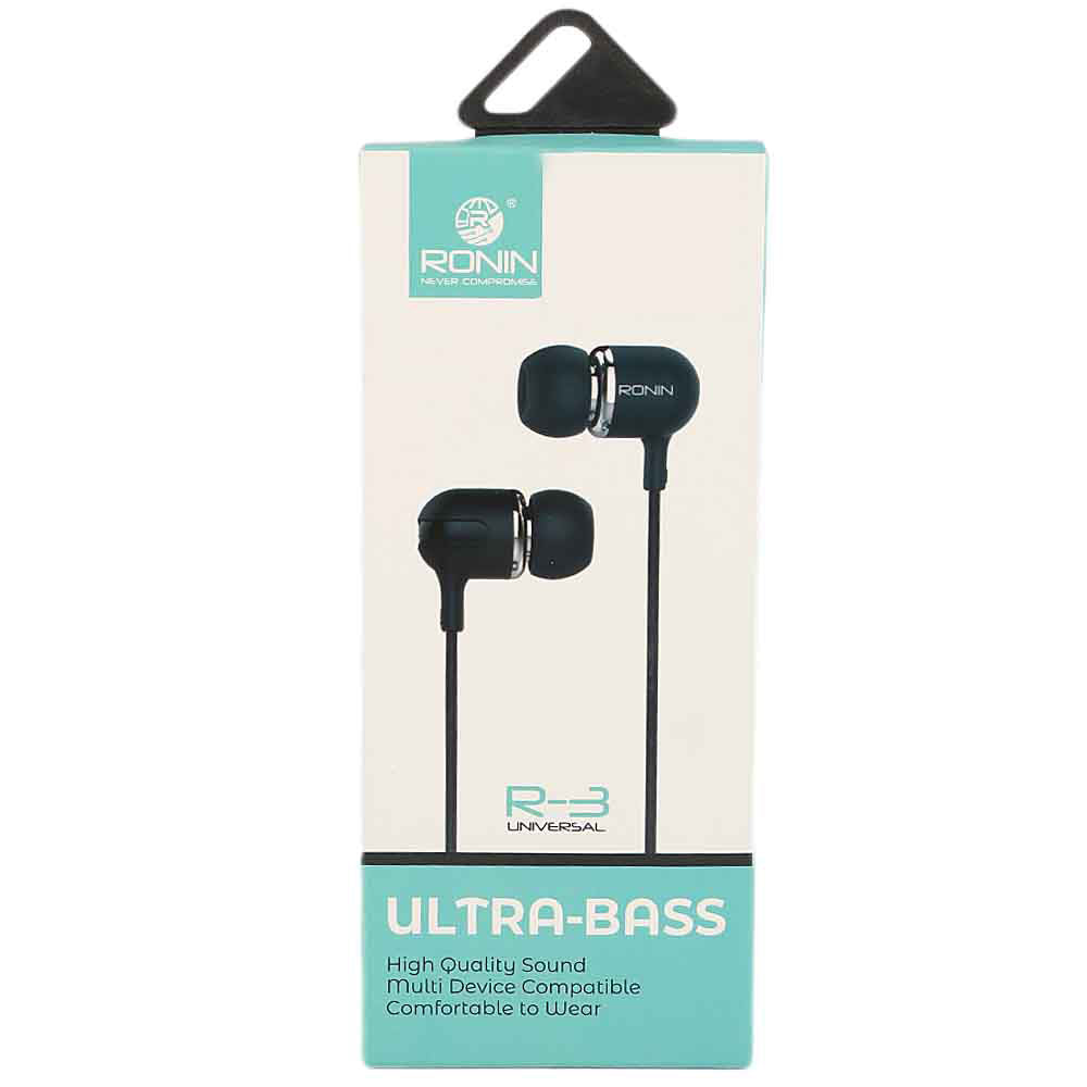 Ronin Ultra Bass Handsfree R-3 - Black, Electronics, Chase Value, Chase Value