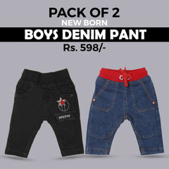 Newborn Boys Denim Pant Pack Of 2 - Multi, Kids, NB Boys Shorts And Pants, Chase Value, Chase Value