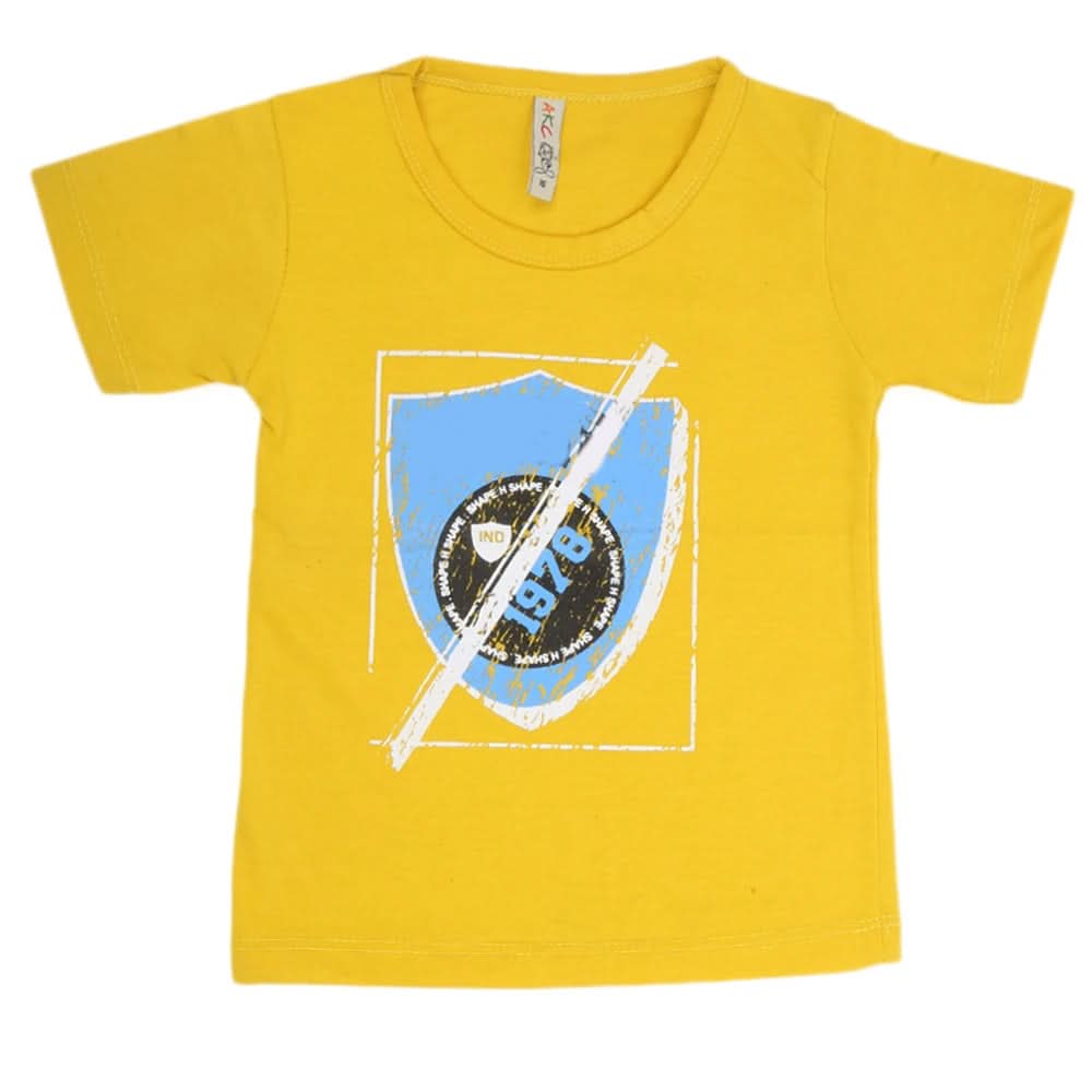 Boys Half Sleeves T-Shirt - Yellow, Kids, Boys T-Shirts, Chase Value, Chase Value