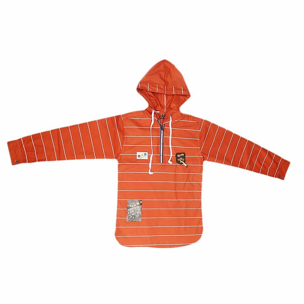 Boys Full Sleeves Shirt With Handsfree 684 - Rust, Kids, Boys Shirts, Chase Value, Chase Value