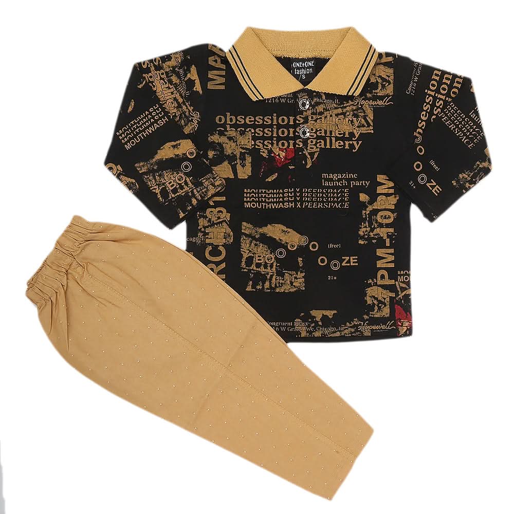 Boys Full Sleeves Suit - Brown, Kids, Boys Sets And Suits, Chase Value, Chase Value