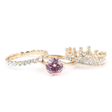 Women's Fancy Stone Ring - Golden - Pink - test-store-for-chase-value