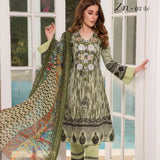 Zobia Noor Embroidered Lawn 3 Piece Un-Stitched Suit - B3, Women, 3Pcs Shalwar Suit, Salam's Textiles, Chase Value