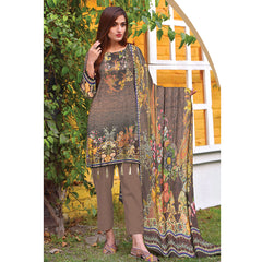 Saqaffat Digital Printed Dhanak 3 Pcs Un-Stitched Suit - 01, Women, 3Pcs Shalwar Suit, Ulfat Textile, Chase Value