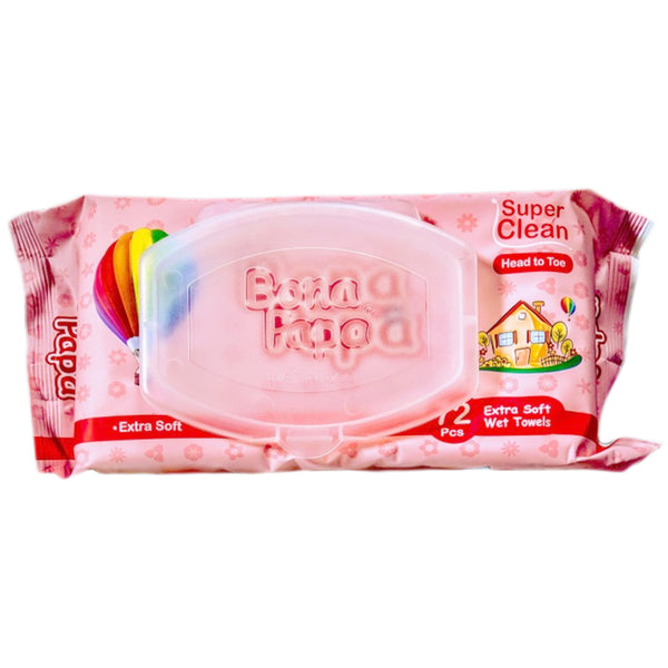 Bona Papa Magic Wipes 72 Pieces - Pink, Kids, Wipes, Chase Value, Chase Value