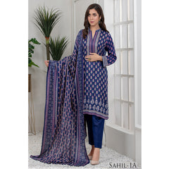 Sahil Printed Lawn 3 Pcs Un-Stitched Suit Vol 4 - 1, Women, 3Pcs Shalwar Suit, ZS Textiles, Chase Value