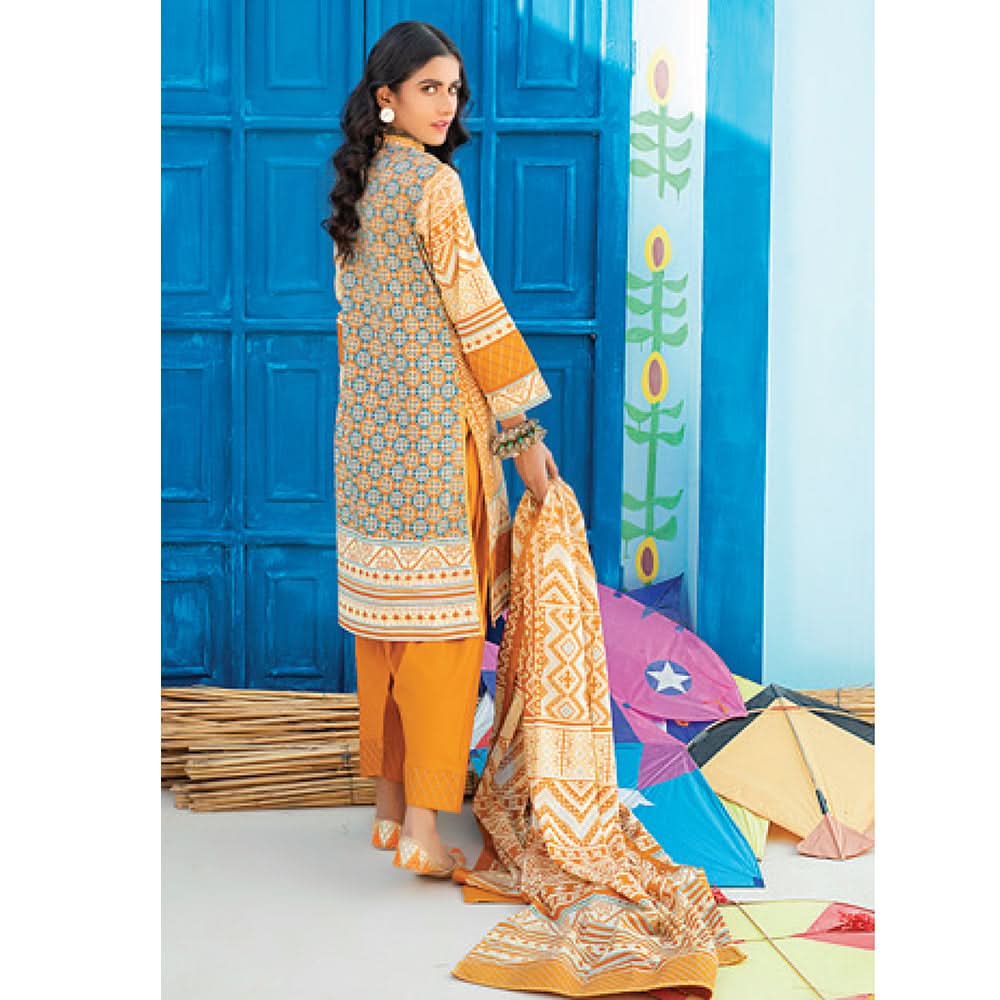Monsoon Printed Lawn 3 Pcs Un-Stitched Suit Vol 1 - 1-A, Women, 3Pcs Shalwar Suit, Al-Zohaib Textiles, Chase Value