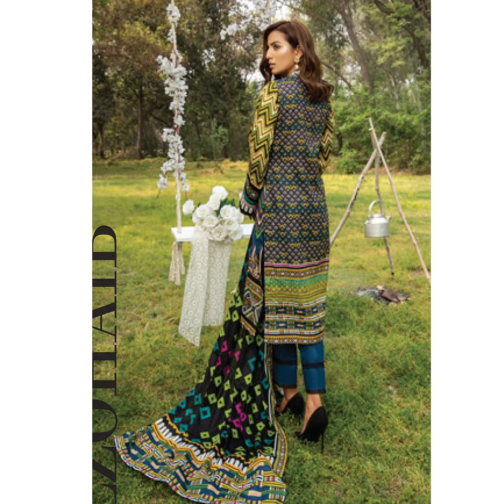 Anum Classic Printed Lawn 3 Pcs Un-Stitched Suit Vol 3 - 1-A, Women, 3Pcs Shalwar Suit, Al-Zohaib Textiles, Chase Value