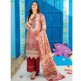 Monsoon  Printed Lawn 3 Pcs Un-Stitched Suit Vol 1 - 1-B, Women, 3Pcs Shalwar Suit, Al-Zohaib Textiles, Chase Value