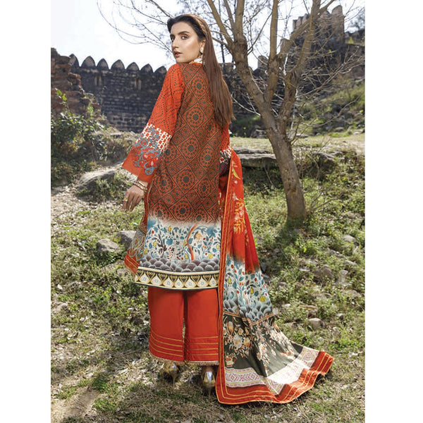 Monsoon Printed Lawn 3 Pcs Un-Stitched Suit Vol 2 - 2-A, Women, 3Pcs Shalwar Suit, Al-Zohaib Textiles, Chase Value