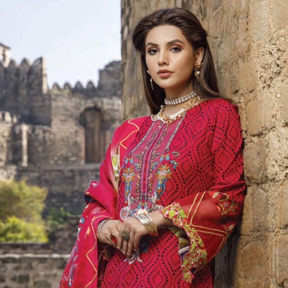 Monsoon Printed Lawn 3 Pcs Un-Stitched Suit Vol 2 - 2-B, Women, 3Pcs Shalwar Suit, Al-Zohaib Textiles, Chase Value