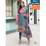 Anum Classic Printed Lawn 3 Pcs Un-Stitched Suit V 5 - 2-B, Women, 3Pcs Shalwar Suit, Al-Zohaib Textiles, Chase Value