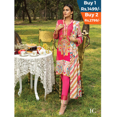 Anum Classic Printed Lawn 3 Pcs Un-Stitched Suit Vol 3 - 2-C, Women, 3Pcs Shalwar Suit, Al-Zohaib Textiles, Chase Value