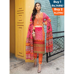 Anum Classic Printed Lawn 3 Pcs Un-Stitched Suit V 5 - 2-D, Women, 3Pcs Shalwar Suit, Al-Zohaib Textiles, Chase Value