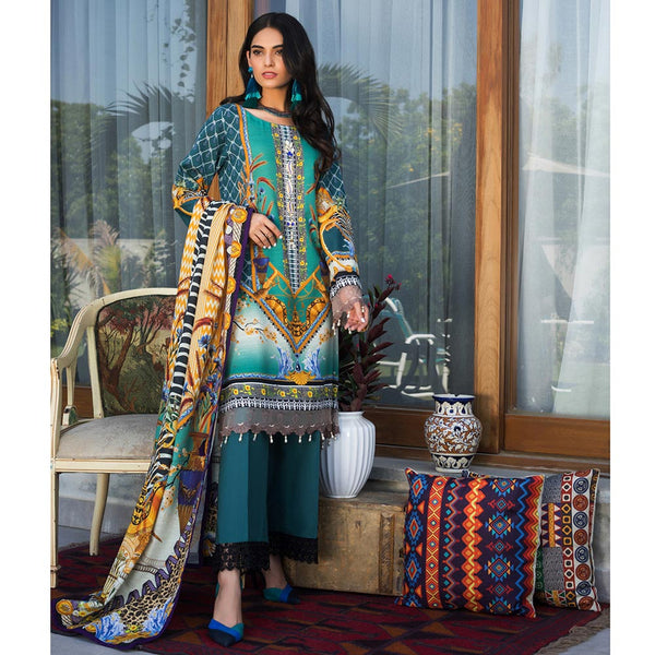Salina Digital Printed Khaddar 3 Pcs Un-Stitched Suit - 02, Women, 3Pcs Shalwar Suit, Regalia Textiles, Chase Value