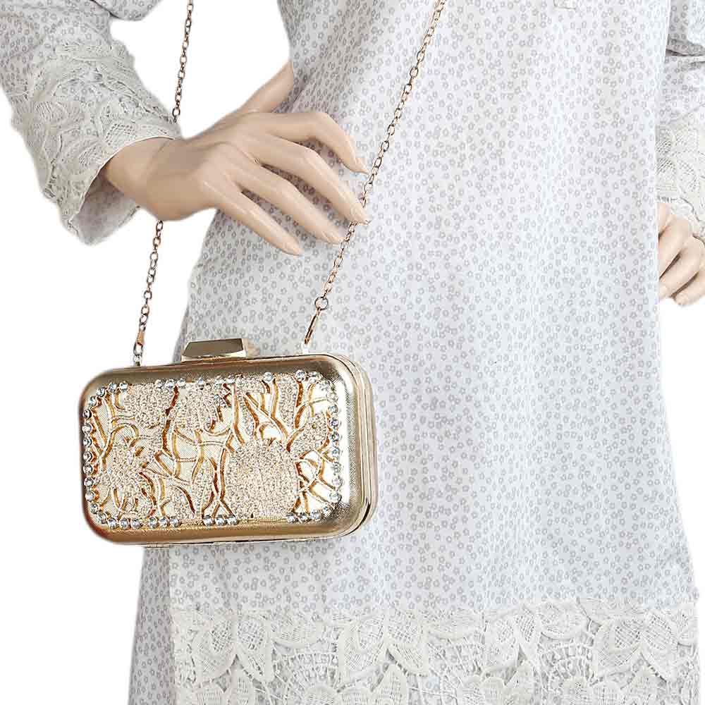 Women's Bridal Clutch (20115) - Gold, Women, Clutches, Chase Value, Chase Value