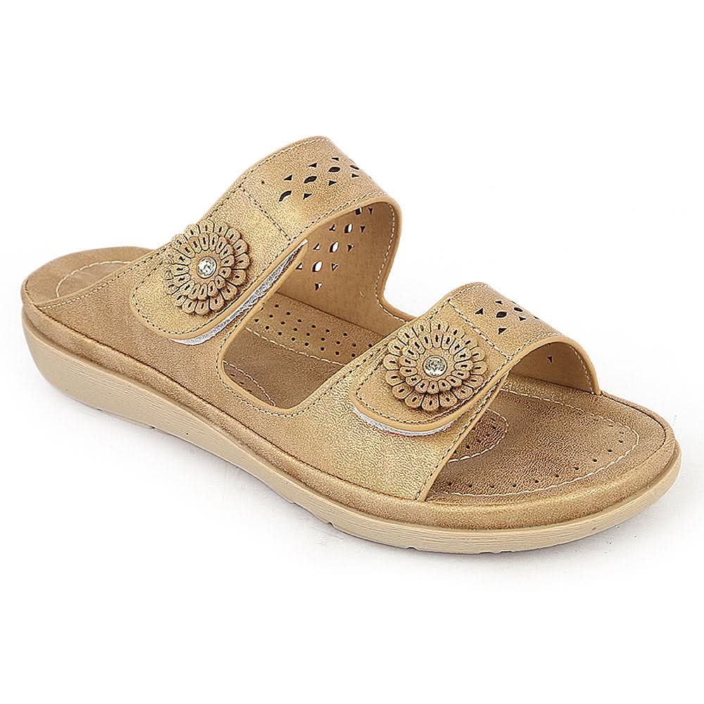 Women's Slipper (2019-18) - Golden, Women, Slippers, Chase Value, Chase Value