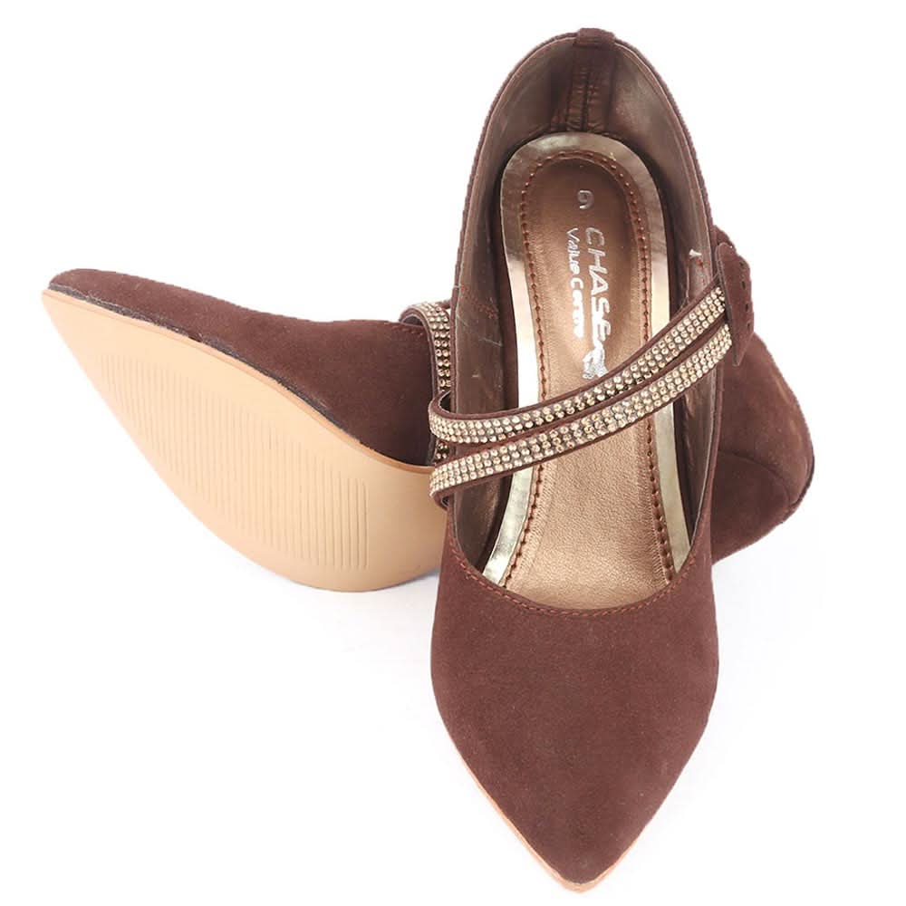 Women's Fancy Heel (201) - Brown, Women, Heels, Chase Value, Chase Value