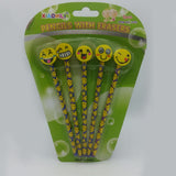 Pencil with Eraser 5 Pcs Set - Multi, Kids, Pencil Boxes And Stationery Sets, Chase Value, Chase Value