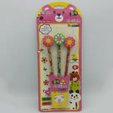 Pencil with Eraser 3 Pcs Set - Multi, Kids, Pencil Boxes And Stationery Sets, Chase Value, Chase Value