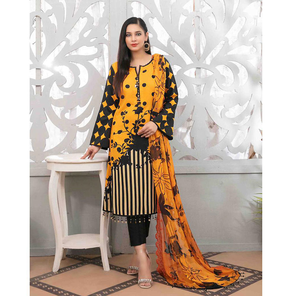 ZAAFIRA Viscose Digital Printed Embroidered 3 Pcs Un-Stitched Suit - 2021, Women, 3Pcs Shalwar Suit, Tawakkal Fabrics, Chase Value