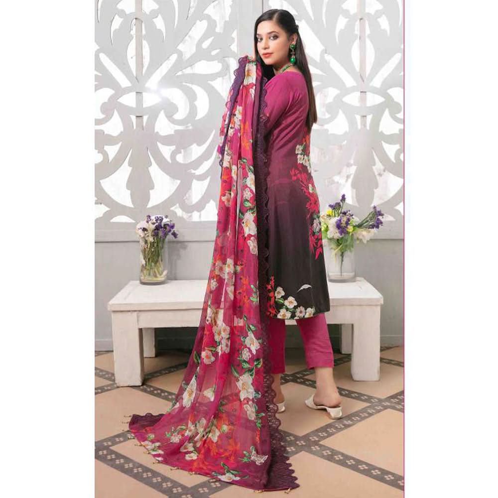 ZAAFIRA Viscose Digital Printed Embroidered 3 Pcs Un-Stitched Suit - 2022, Women, 3Pcs Shalwar Suit, Tawakkal Fabrics, Chase Value