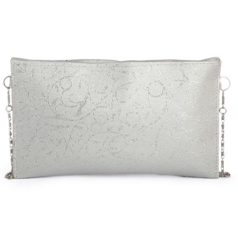 Women's Clutch (Kam-2054) - Silver, Women, Clutches, Chase Value, Chase Value