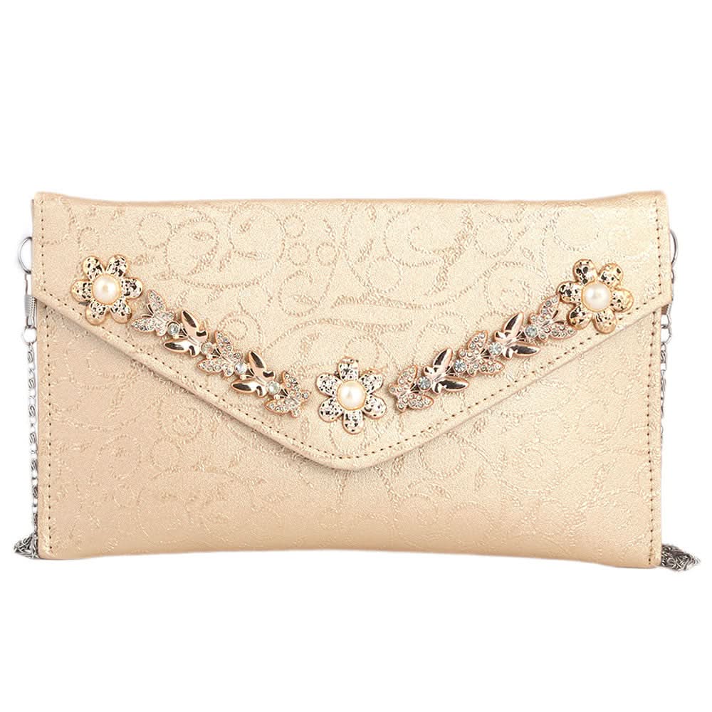 Women's Clutch (Kam-2054) - Golden, Women, Clutches, Chase Value, Chase Value